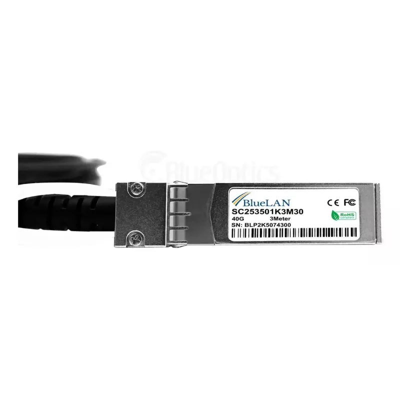 DAC Cable BlueOptics X4DACBL3-BL 3m QSFP 4x SFP+ Black