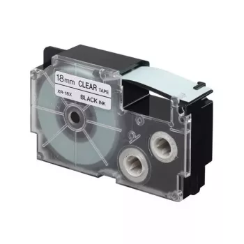 Label-making tape Casio XR-18X1 Black on transparent