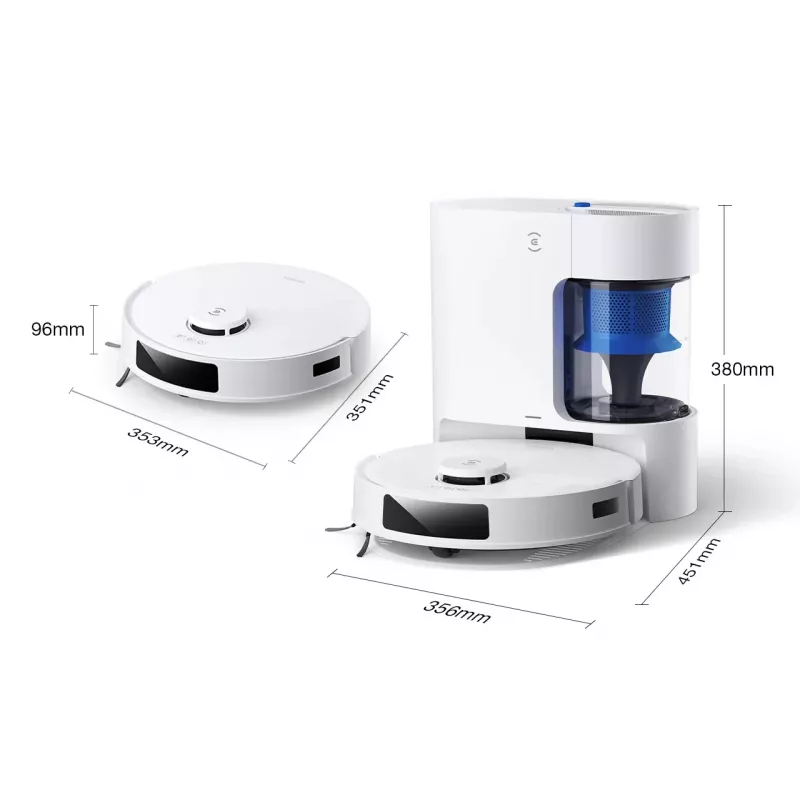 Robot vacuum Ecovacs Deebot N20e PLUS white — 2-in-1 vacuuming and mopping