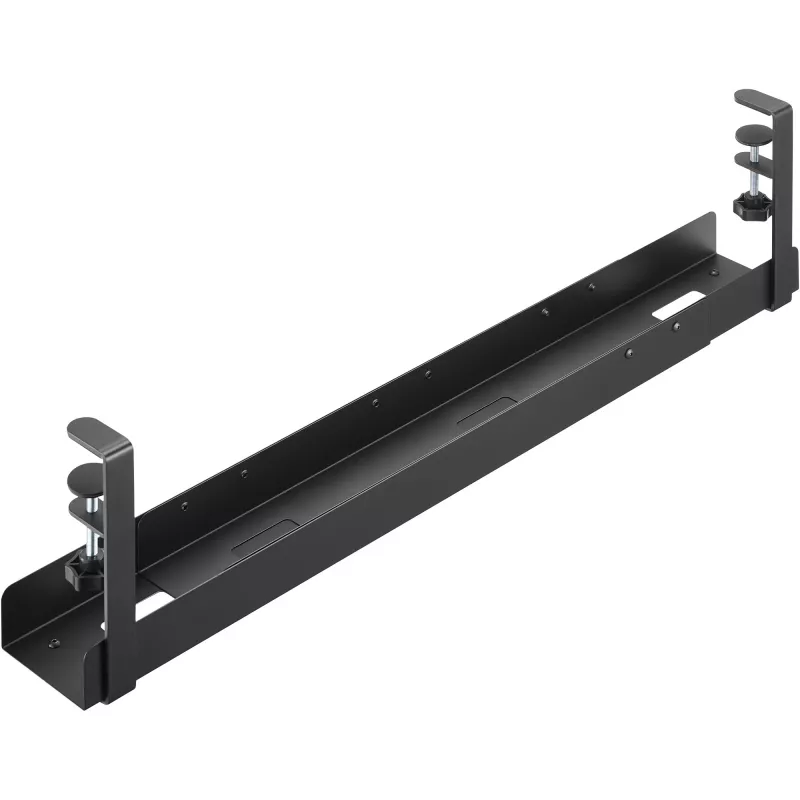 InLine Universal cable guide rail 3-level (80/100/120 cm) for under-table mounting, black
