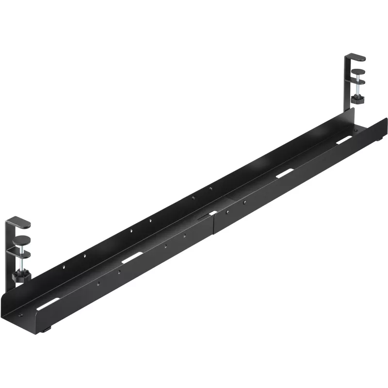 InLine Universal cable guide rail 3-level (80/100/120 cm) for under-table mounting, black