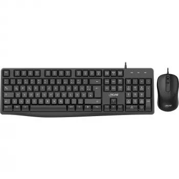 InLine Basic Desktop II, keyboard-mouse set, USB cable, standard DE layout