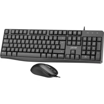 InLine Basic Desktop II, keyboard-mouse set, USB cable, standard DE layout