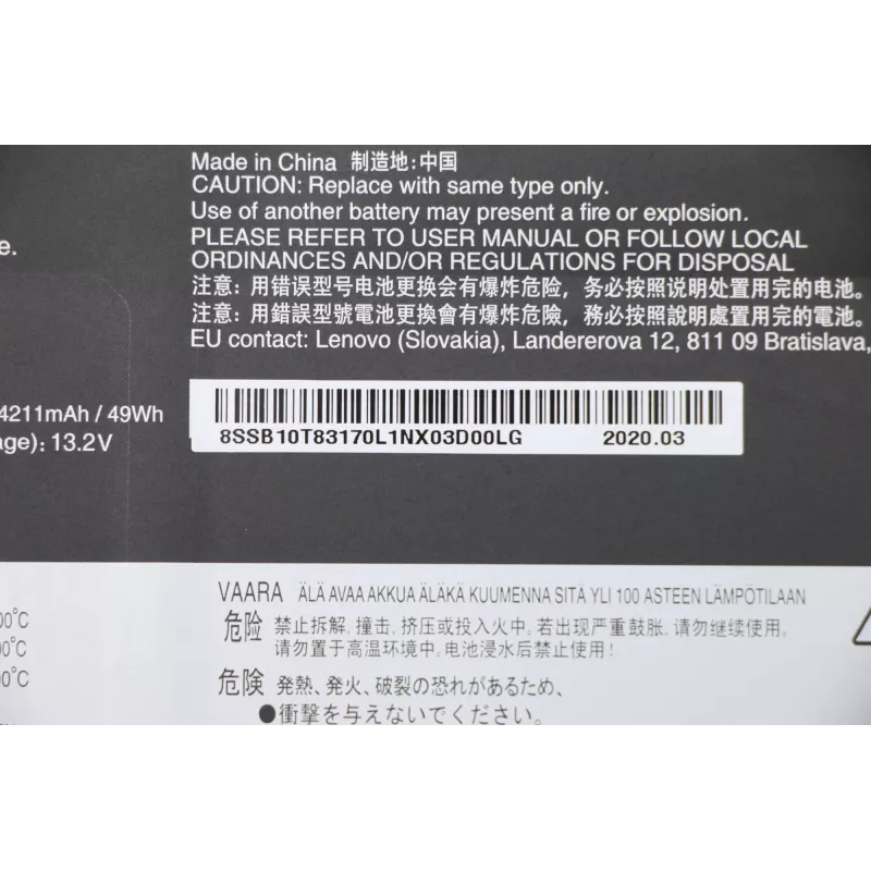 Lenovo 5B10W13927 laptop spare part Battery