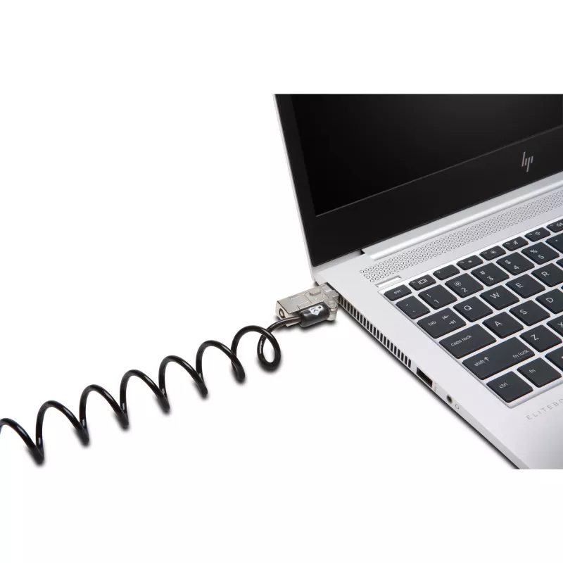 Kensington Slim NanoSaver 2.0 Portable Keyed Lock Silver Black 1.8m