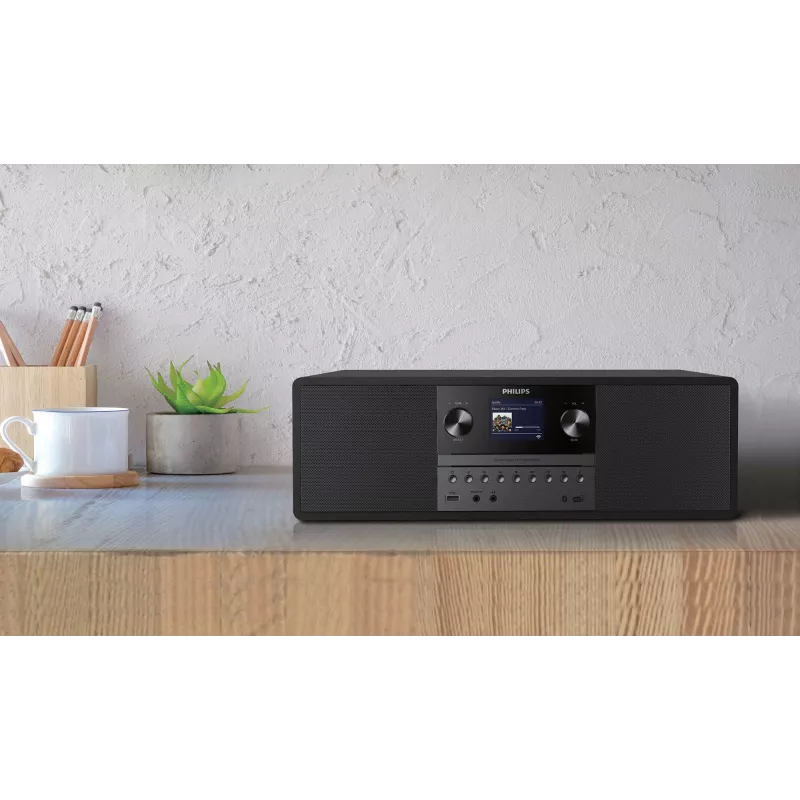 Philips TAM6805 Music System with Internet Radio, DAB+, Bluetooth, CD, USB, and Spotify Connect