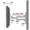 Techly Wall Support for LCD LED 19-37'' Tilting 2 Joints Black ICA-LCD 2923B