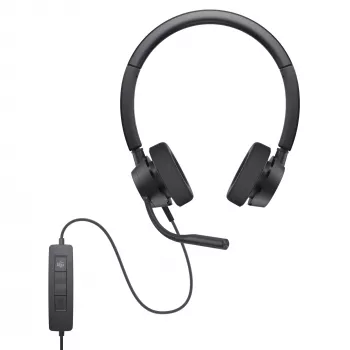 DELL Pro Stereo Headset - WH3022, Wired, Office/Call center, 96 g, Headset, Black