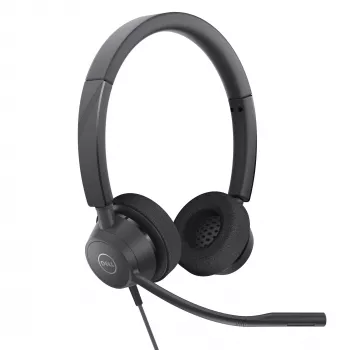 DELL Pro Stereo Headset - WH3022, Wired, Office/Call center, 96 g, Headset, Black