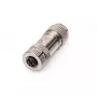 Digitus CAT 6A M12 Jack X-coded IP67 Male Connector Silver Flat