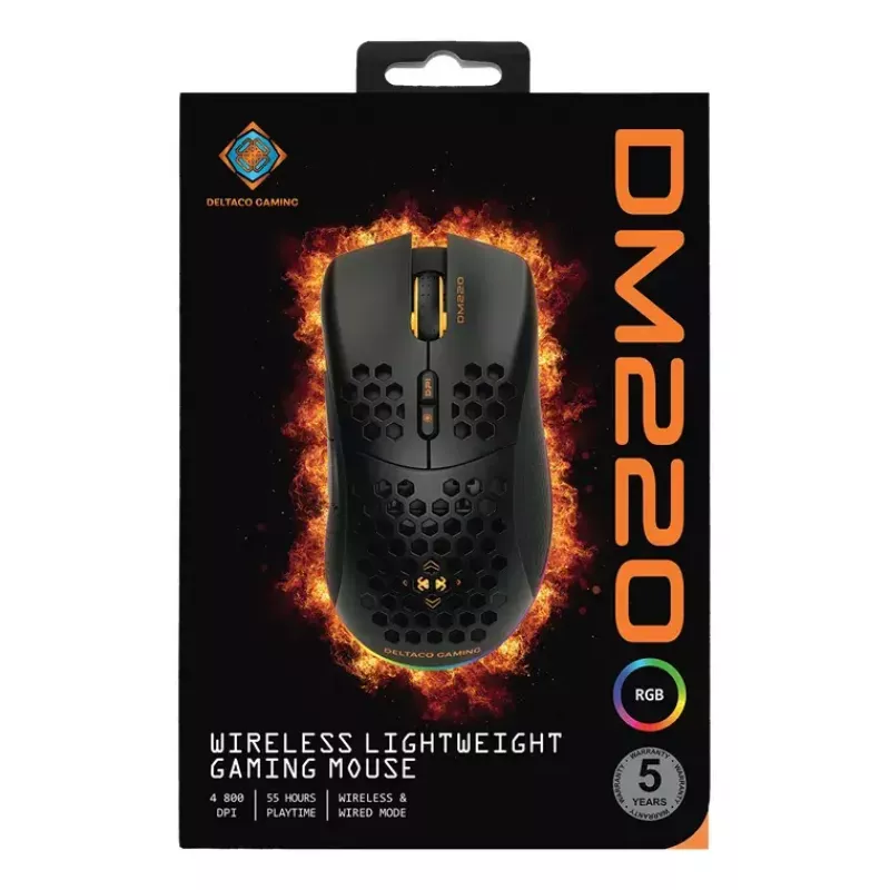 Mouse Deltaco GAM-120 RF Wireless USB Type-A