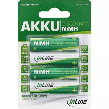 InLine NiMH rechargeable battery, Mignon (AA), 2350mAh, ready to use