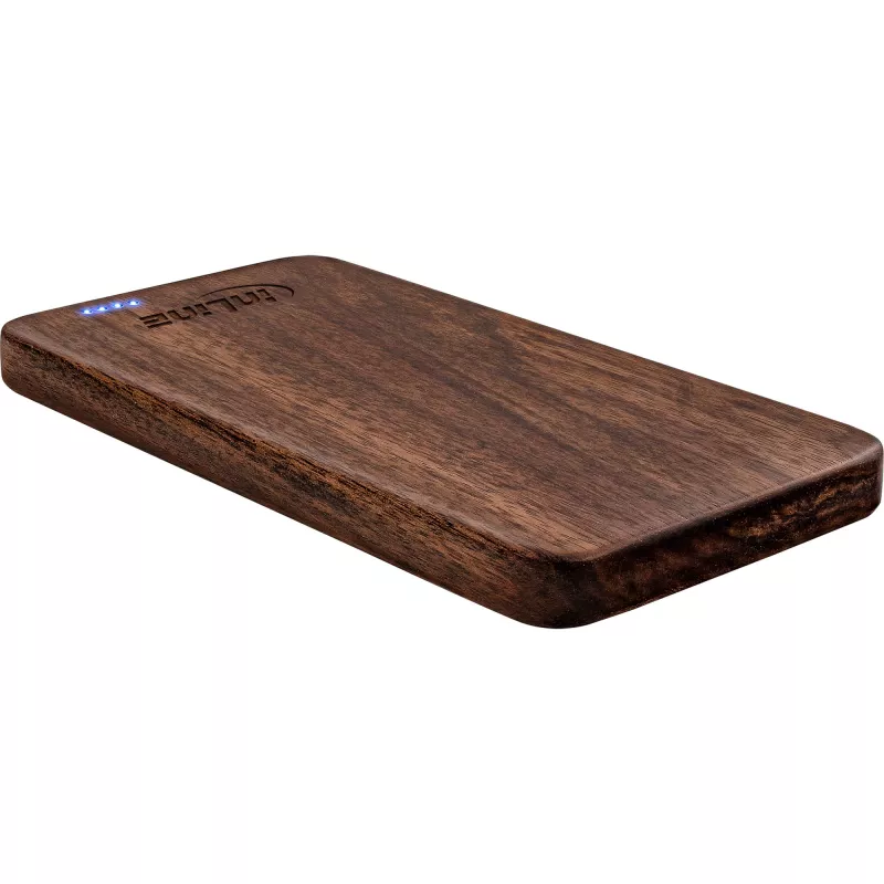 InLine woodplate, USB PowerBank 5.000mAh, with LED, walnut wood