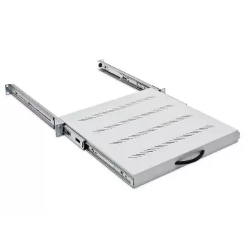 TRITON RAC-UP-X30-A1 19 inch 1U Sliding Rack Shelf, 350mm Deep, 30kg Load, Grey RAL 7035