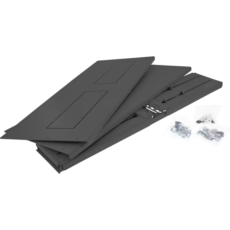 InLine 19 inch foldable rack, 2U, 24-40cm depth, with cover, black