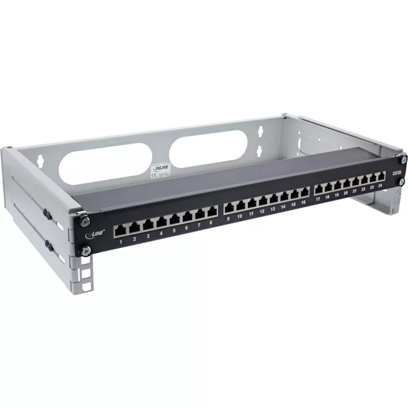 InLine 19 inch foldable rack, 2U, 24-40cm depth, grey