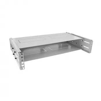 InLine 19 inch foldable rack, 2U, 24-40cm depth, with cover, grey