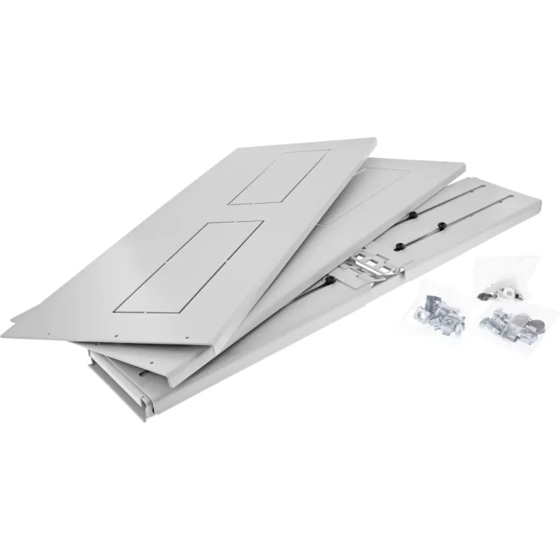 InLine 19 inch foldable rack, 2U, 24-40cm depth, with cover, grey