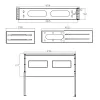 InLine 19 inch foldable rack, 2U, 24-40cm depth, with cover, grey