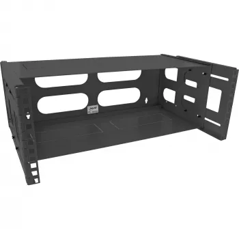 Wall mounted rack InLine 19 inch foldable rack 4U 24-40cm depth black