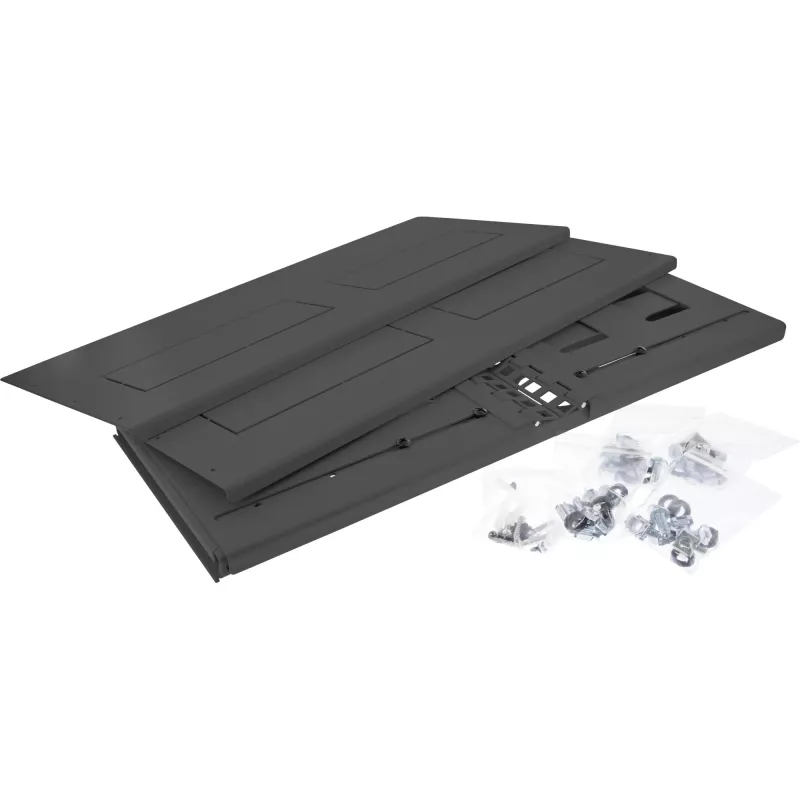 Wall mounted rack InLine 19 inch foldable rack 4U 24-40cm depth black