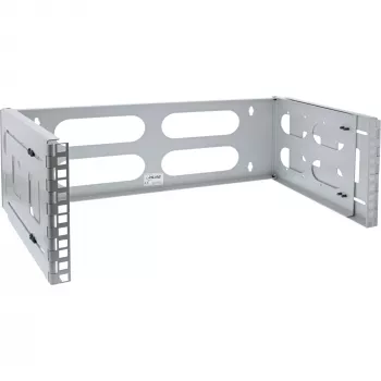 Wall mounted rack InLine 19 inch 4U 24-40cm depth grey