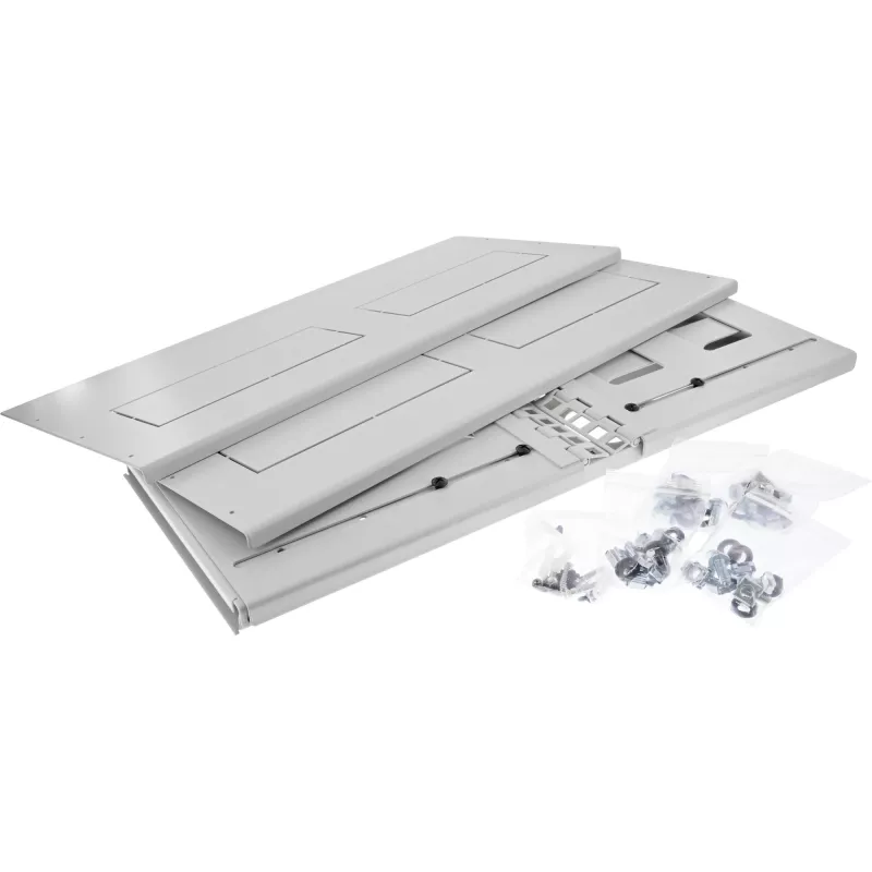 InLine 19 inch foldable rack, 4U, 24-40cm depth, with cover, grey
