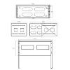 InLine 19 inch foldable rack, 4U, 24-40cm depth, with cover, grey