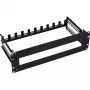 InLine 19106A 19 inch 3U Circuit Breaker Panel with Depth-Adjustable Top-Hat Rail, Steel, Black