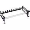 InLine 19106A 19 inch 3U Circuit Breaker Panel with Depth-Adjustable Top-Hat Rail, Steel, Black