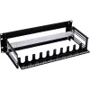 InLine 19106A 19 inch 3U Circuit Breaker Panel with Depth-Adjustable Top-Hat Rail, Steel, Black