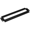 InLine 19106A 19 inch 3U Circuit Breaker Panel with Depth-Adjustable Top-Hat Rail, Steel, Black