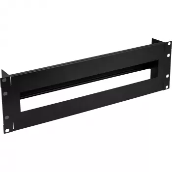 InLine 19 inch Circuit Breaker Strip 3U with Top-Hat Rail, Black