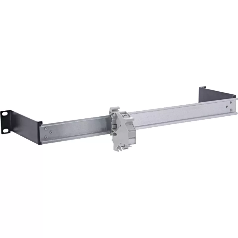 InLine 19106C 1U 19 inch DIN Rail Panel, Steel, Black/Grey, Horizontal or Vertical Mounting