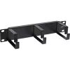 InLine 10 inch cable management panel, 3 brackets, RAL 9005, black