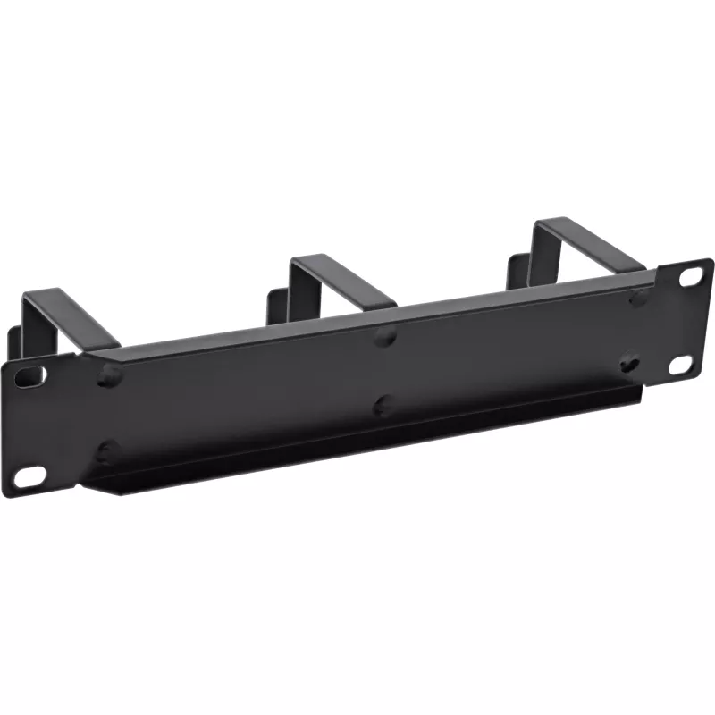 InLine 10 inch cable management panel, 3 brackets, RAL 9005, black