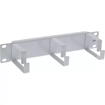 InLine 10 inch cable management panel, 3 brackets, RAL 7035 grey