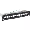 InLine 10 inch Patchpanel empty panel 12-way, for Keystone modules, 1U black