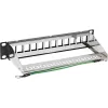 InLine 10 inch Patchpanel empty panel 12-way, for Keystone modules, 1U black