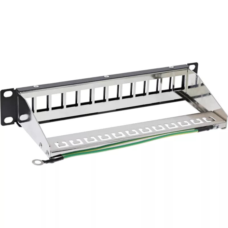 InLine 10 inch Patchpanel empty panel 12-way, for Keystone modules, 1U black