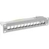 InLine 10 inch Patchpanel empty panel 12-way, for Keystone modules, 1U grey