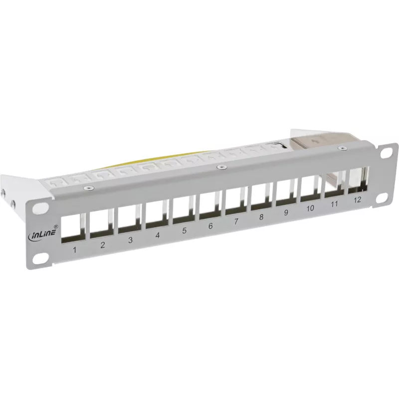 InLine 10 inch Patchpanel empty panel 12-way, for Keystone modules, 1U grey