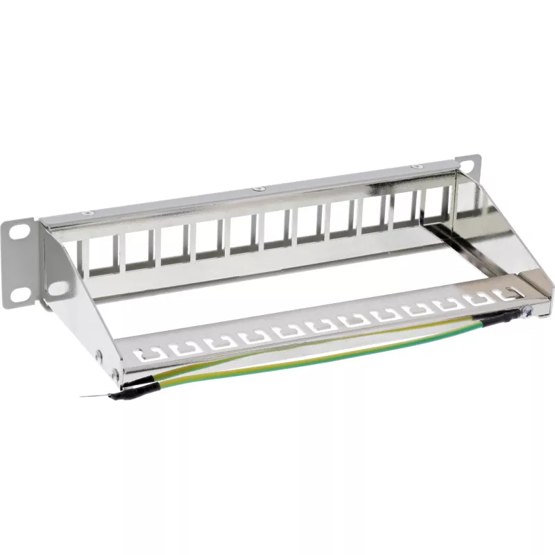 InLine 10 inch Patchpanel empty panel 12-way, for Keystone modules, 1U grey