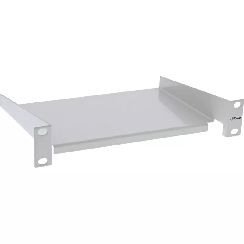 InLine 10 inch shelf, 160mm, 10kg, 1RU, RAL 7035 grey