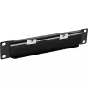 InLine 10 inch cable entry plate with brush, 1U, RAL 9005 black
