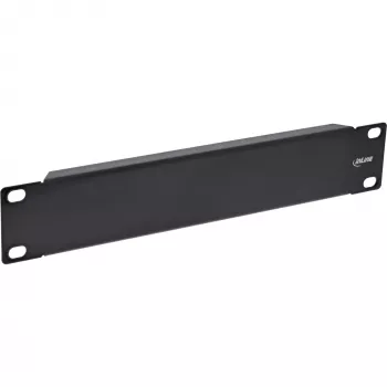 InLine 10 inch blind plate, 1U, RAL 9005 black