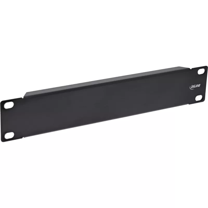 InLine 10 inch blind plate, 1U, RAL 9005 black