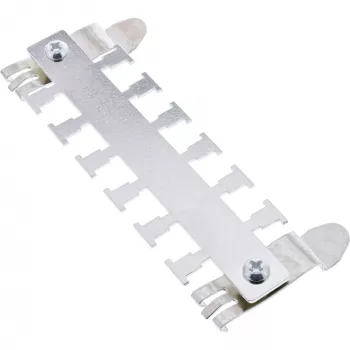InLine Cable Guide Rail for TS35 Top-Hat Rail, Stainless Steel, 122 mm, 6 Double Anchors