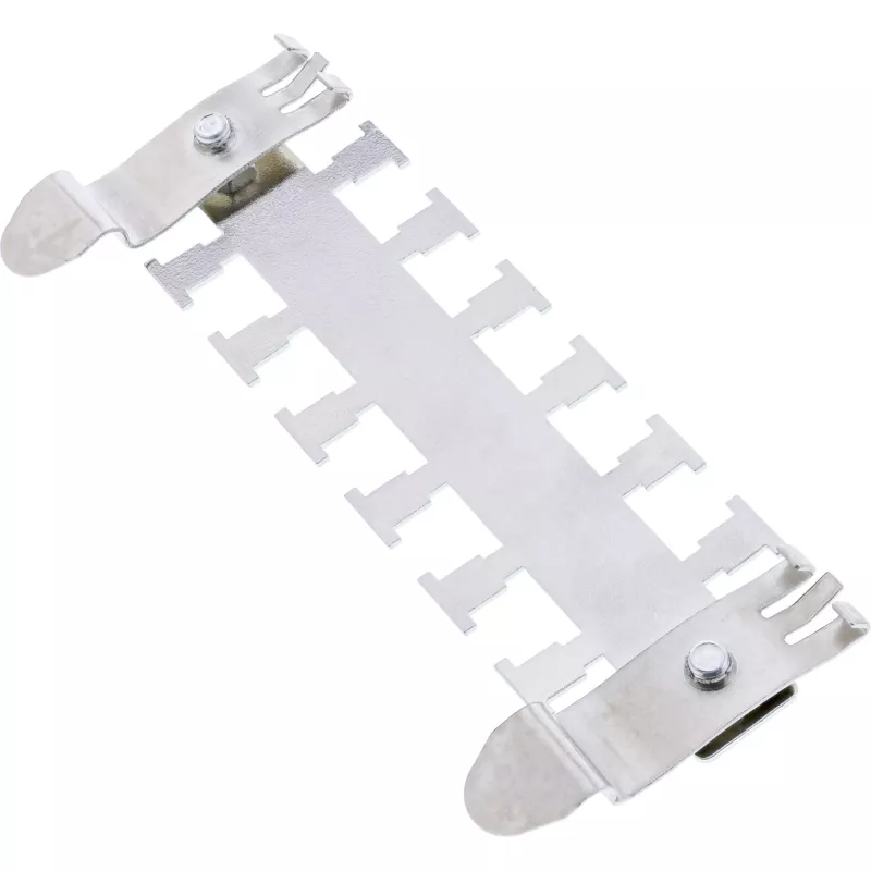 InLine Cable Guide Rail for TS35 Top-Hat Rail, Stainless Steel, 122 mm, 6 Double Anchors