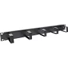 InLine 19 inch Cable management panel, 5 small brackets, RAL9005, black